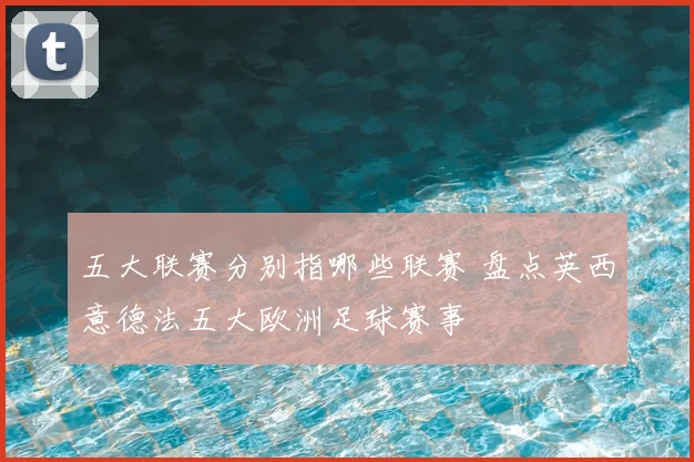 五大联赛分别指哪些联赛 盘点英西意德法五大欧洲足球赛事